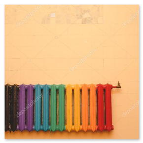 Neu lackierter Heizkörper