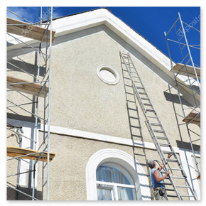 Ausgebesserter Außenputz