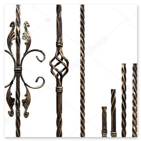 Schwarz lackiertes Metallgeländer