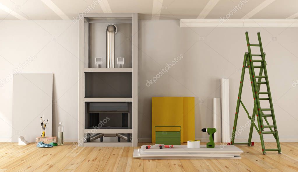 Vorsatzschale vor Bestandswand